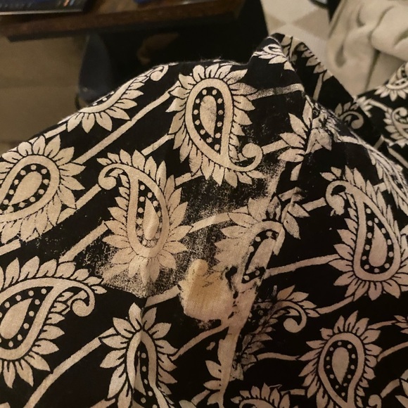 Vtg Handmade Black Tie Back Paisley Maxi Dress Resortwear Boho Coastal Grandma - Picture 7 of 7